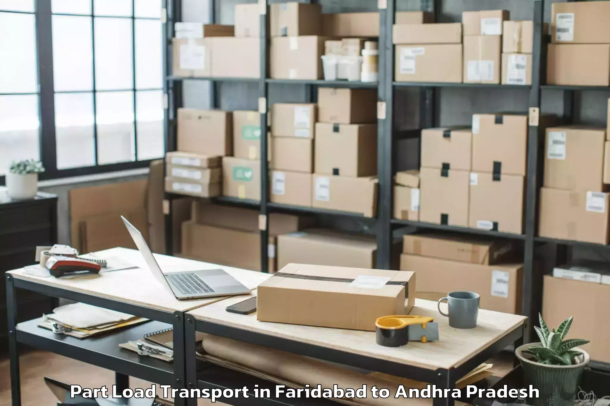 Book Faridabad to Mamidikududru Part Load Transport Online